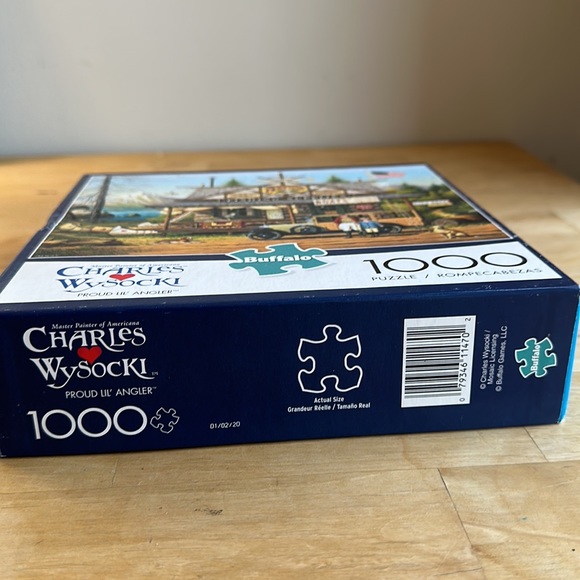Charles Wysocki 1000 piece puzzle “Proud Lil’ Angler” - Picture 2 of 3
